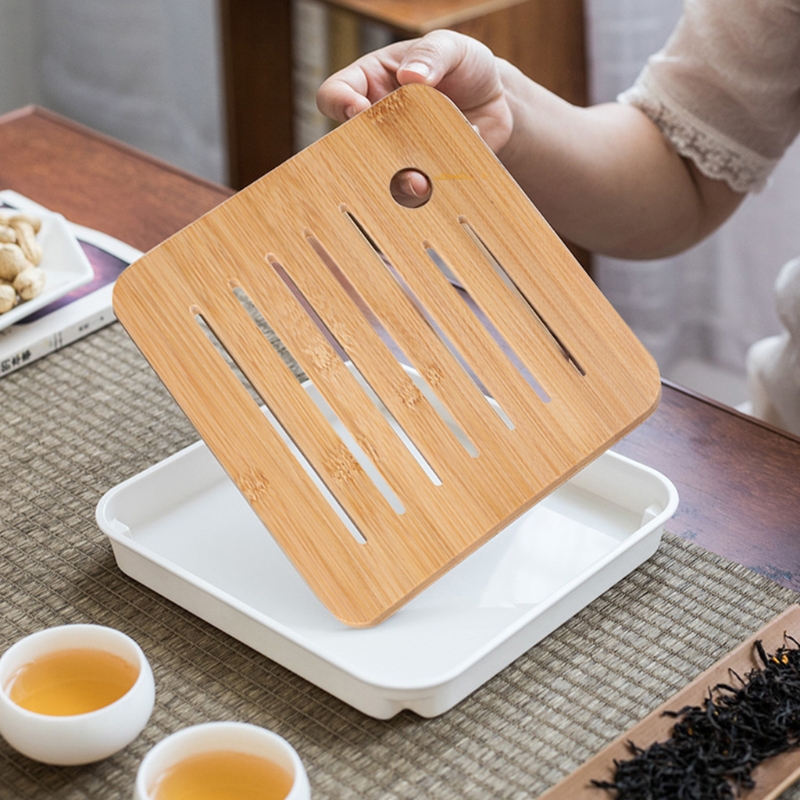 Bamboo Tea Tray Mini Bamboo Ch - Desktop Organizer Bamboo ulasan dan harga