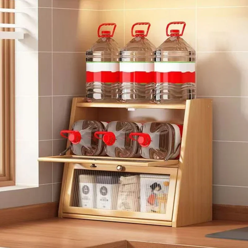 Bamboo Kitchen Storage Cabinet - Desktop Organizer Bamboo ulasan dan harga